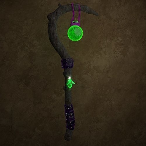 shaman staff 3D model | CGTrader