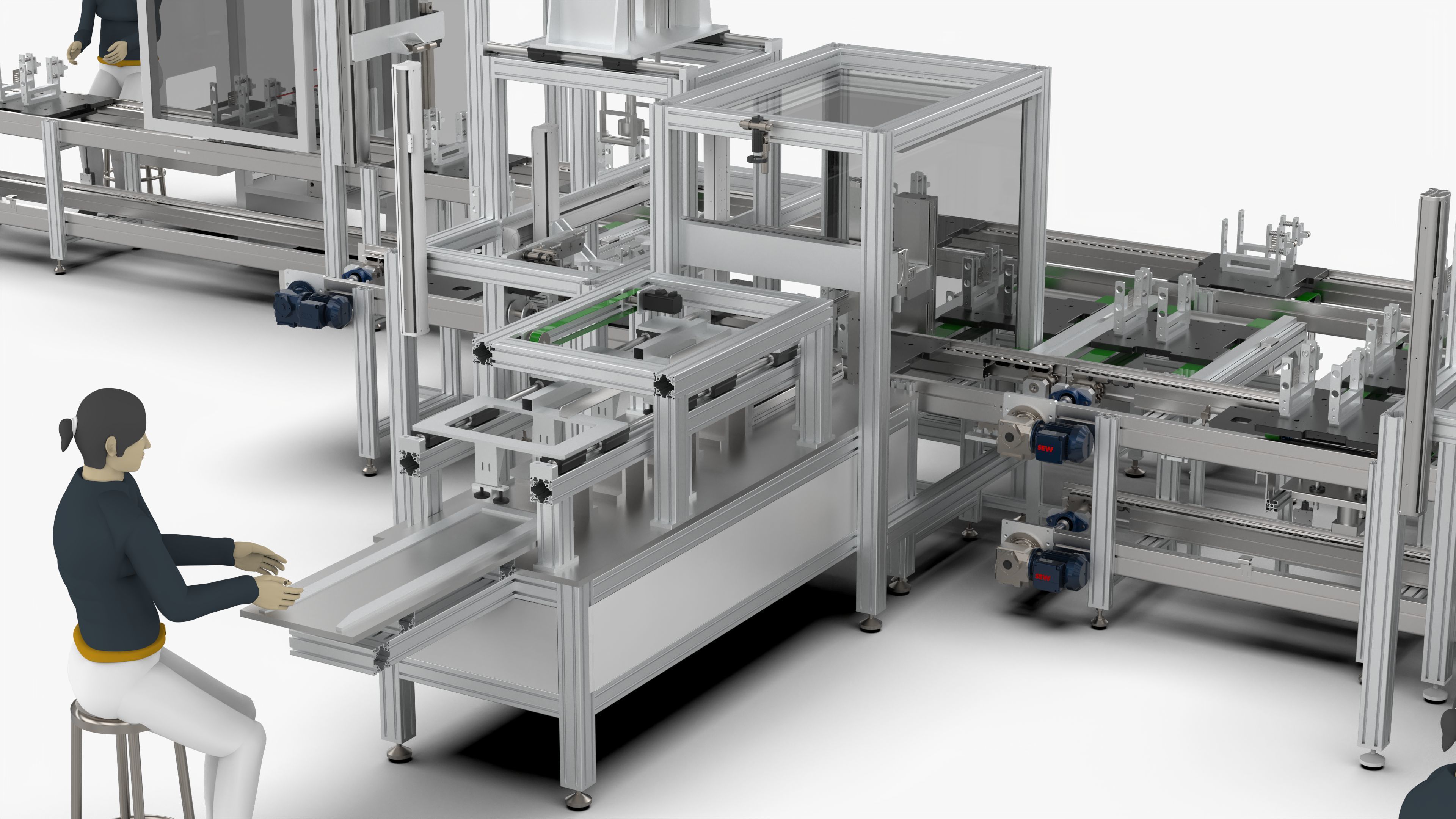 Automatic Soft Package Module Welding Line 3D model | CGTrader