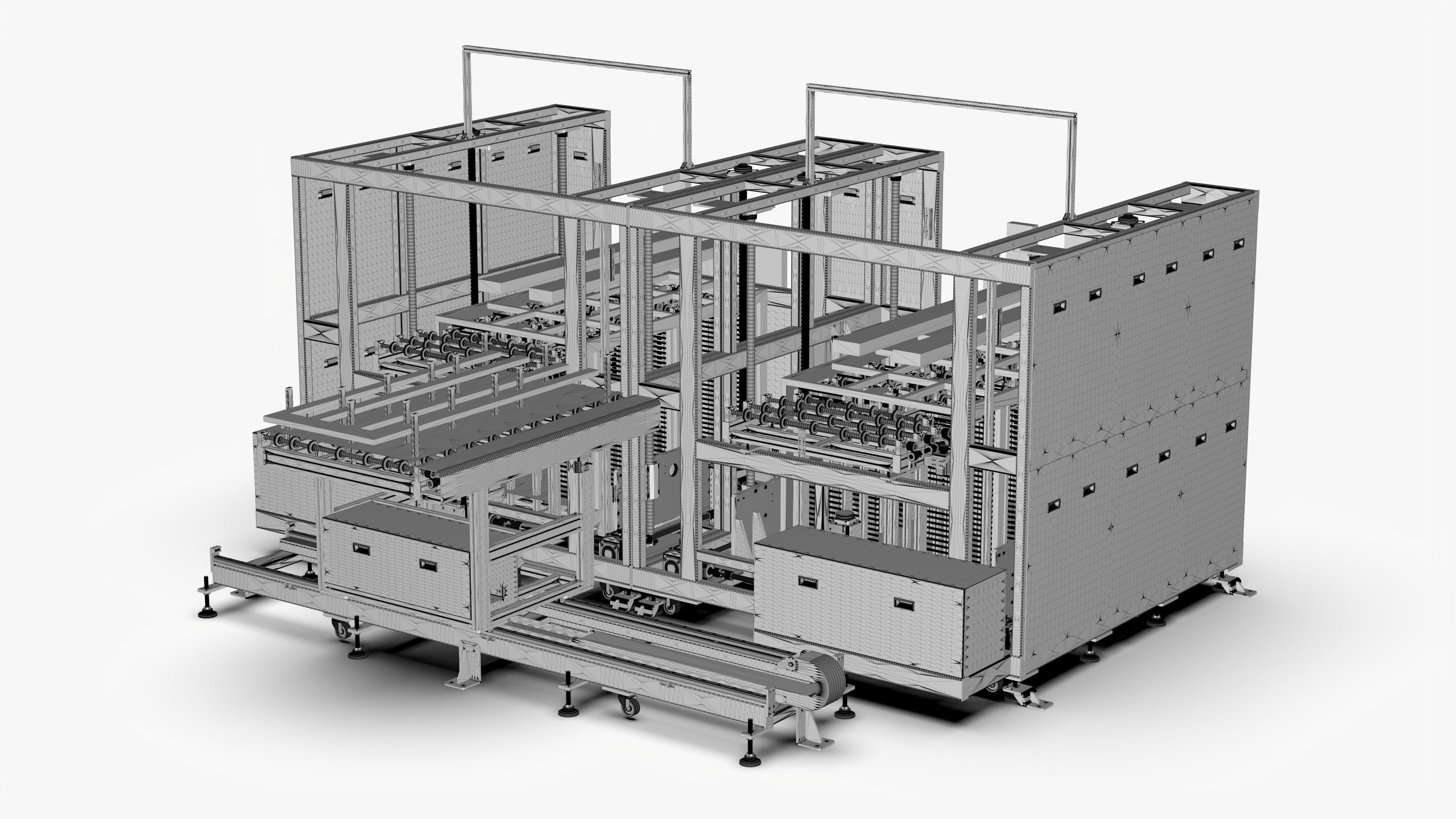 Automatic Panel Cassette Lifting and Transfer Machine 3D model | CGTrader