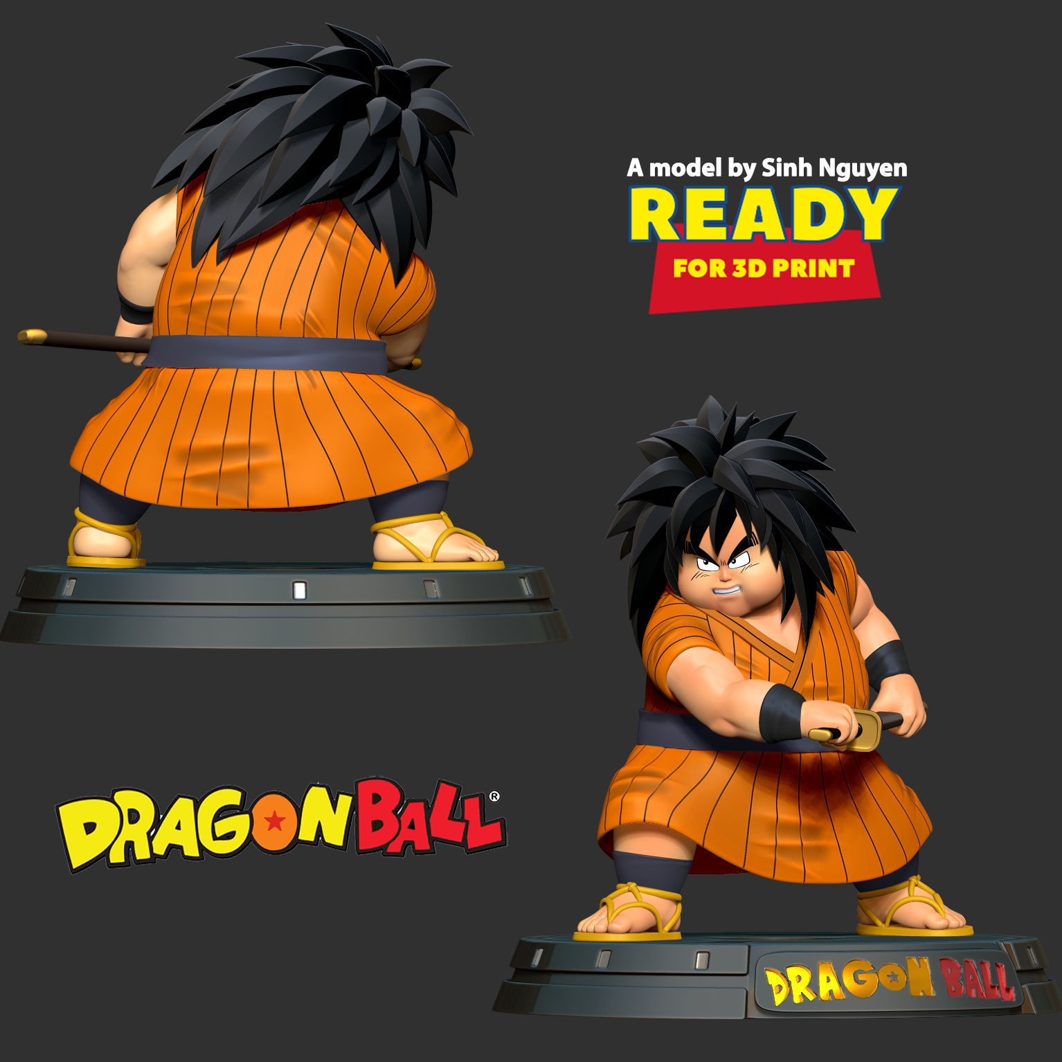 Yajirobe Dragon Ball Fanart 3D model 3D printable CGTrader