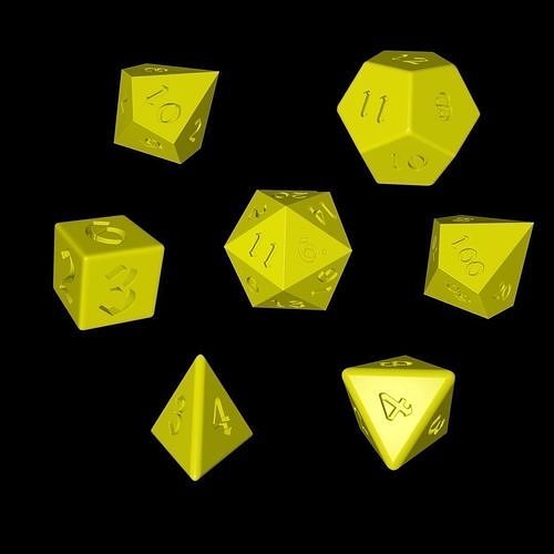 Dungeons and Dragons Dice set 3D model 3D printable CGTrader