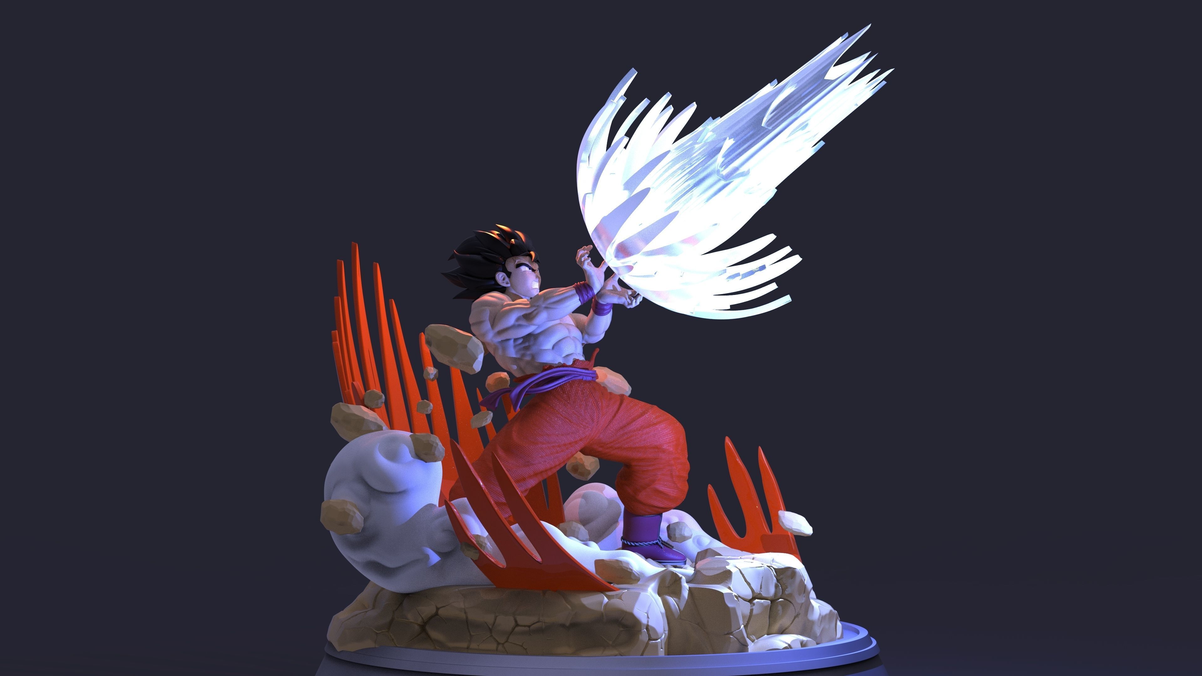 DRAGONBALL Z Goku Kaioken fan art 3D model 3D printable | CGTrader