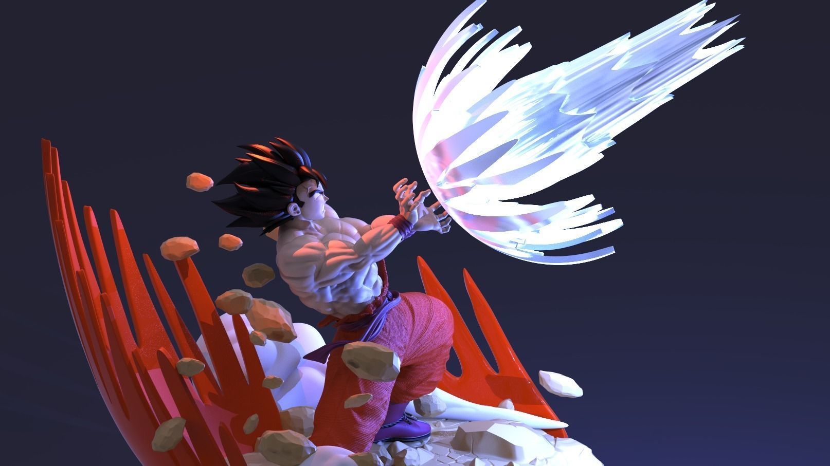 DRAGONBALL Z Goku Kaioken fan art 3D model 3D printable | CGTrader