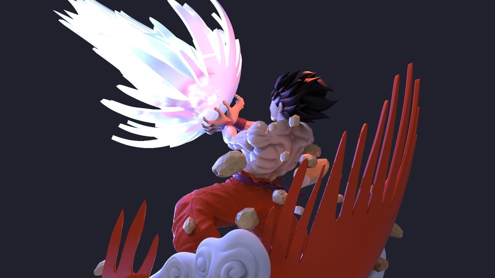 DRAGONBALL Z Goku Kaioken fan art 3D model 3D printable | CGTrader
