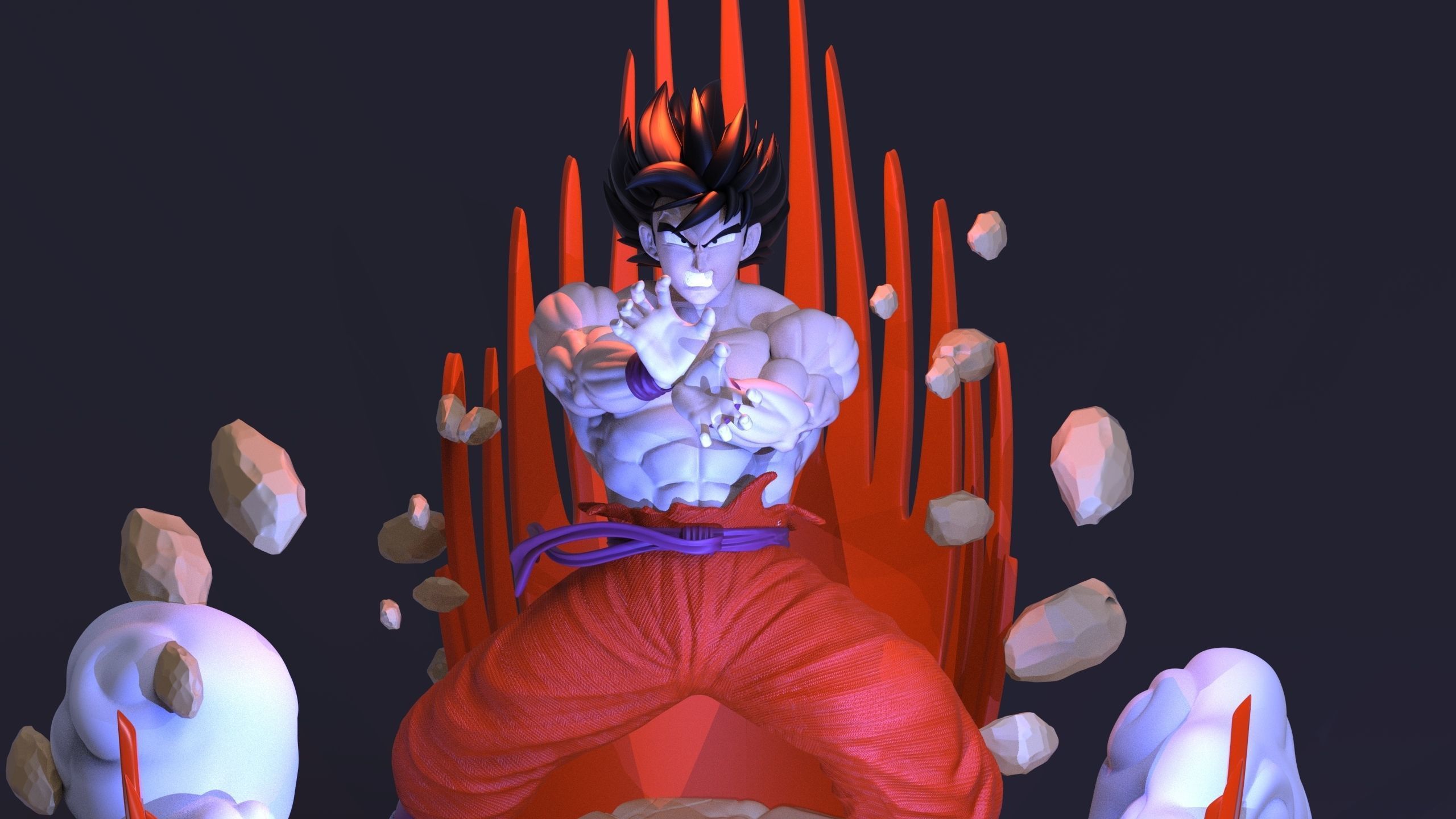 DRAGONBALL Z Goku Kaioken fan art 3D model 3D printable | CGTrader