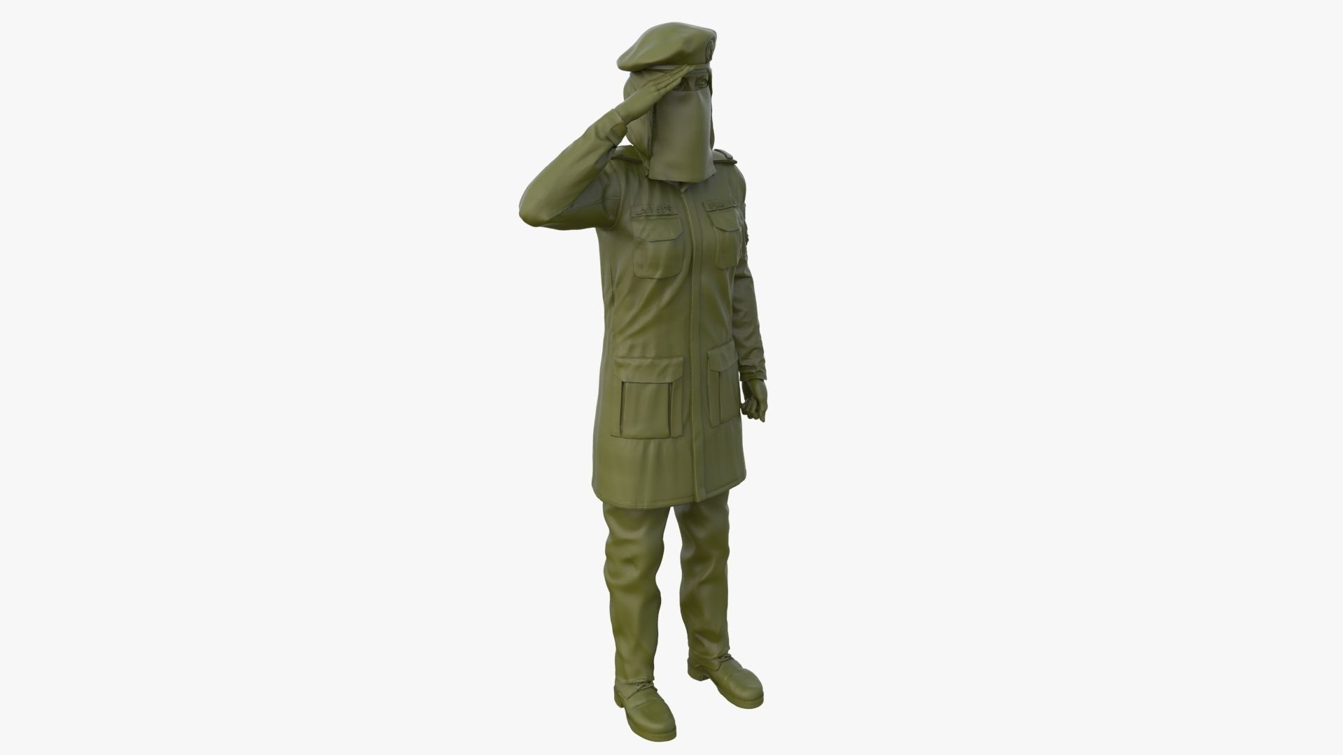 KSA Police Woman Saudi Arab 3D model 3D printable CGTrader