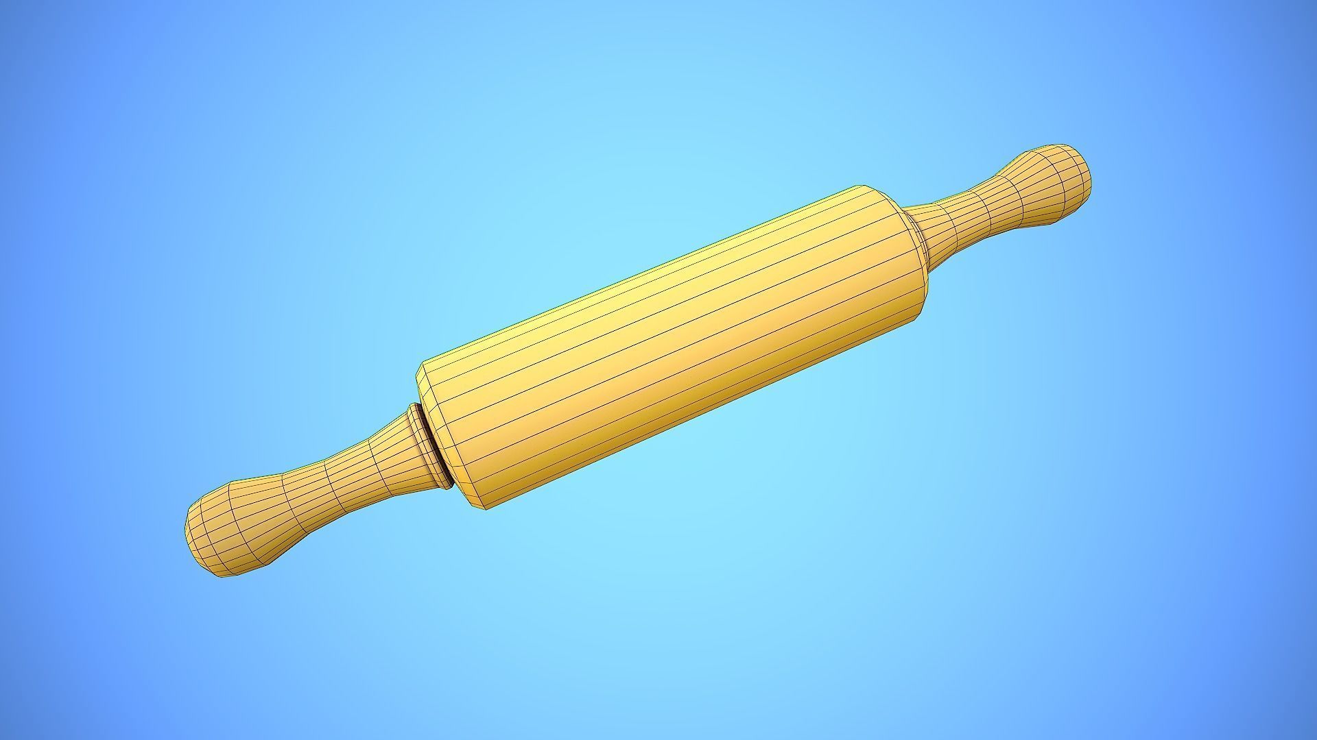 3D model KITCHEN ROLLER CARTOON STYLIZED VR / AR / lowpoly CGTrader