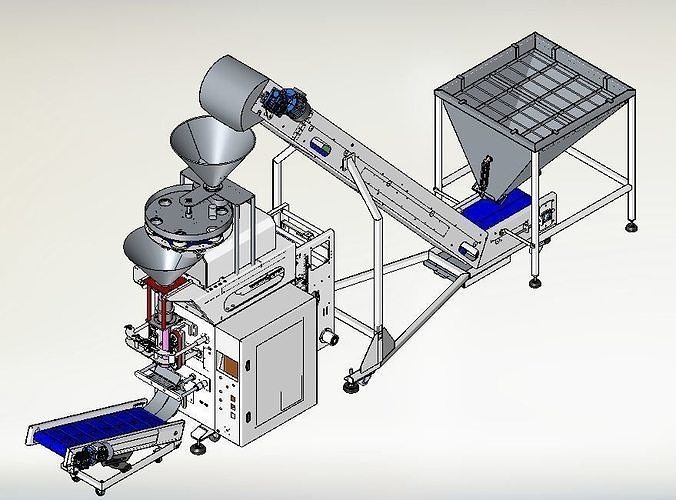 Volumetric Filler Machine 3D model CGTrader