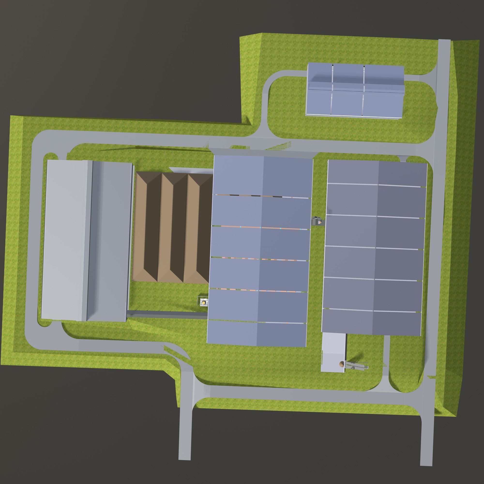 Concept layout for factory 3D model | CGTrader