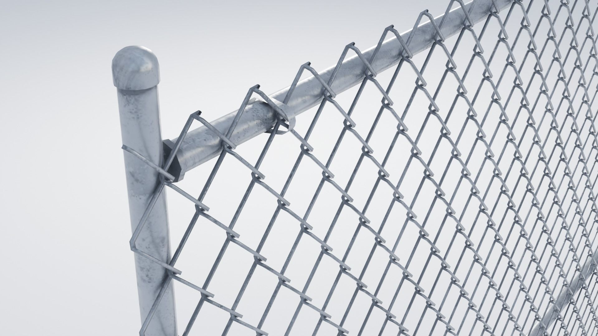 3D model Clean and Rusty Chain Link Fence VR / AR / lowpoly CGTrader