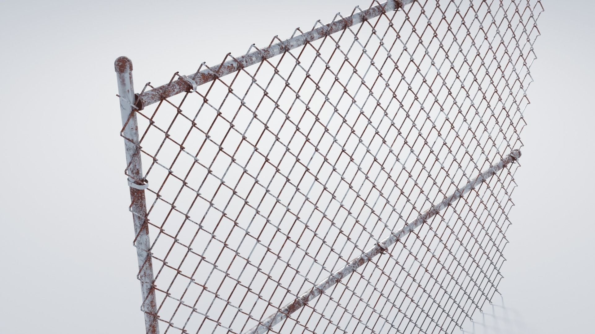 3D model Clean and Rusty Chain Link Fence VR / AR / low-poly | CGTrader