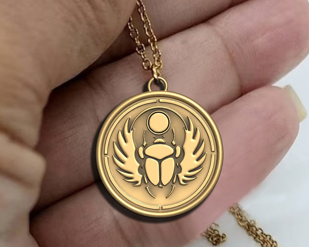 SCARAB PENDANT ANCIENT NECKLACES PHARAONIC 3D model 3D printable | CGTrader