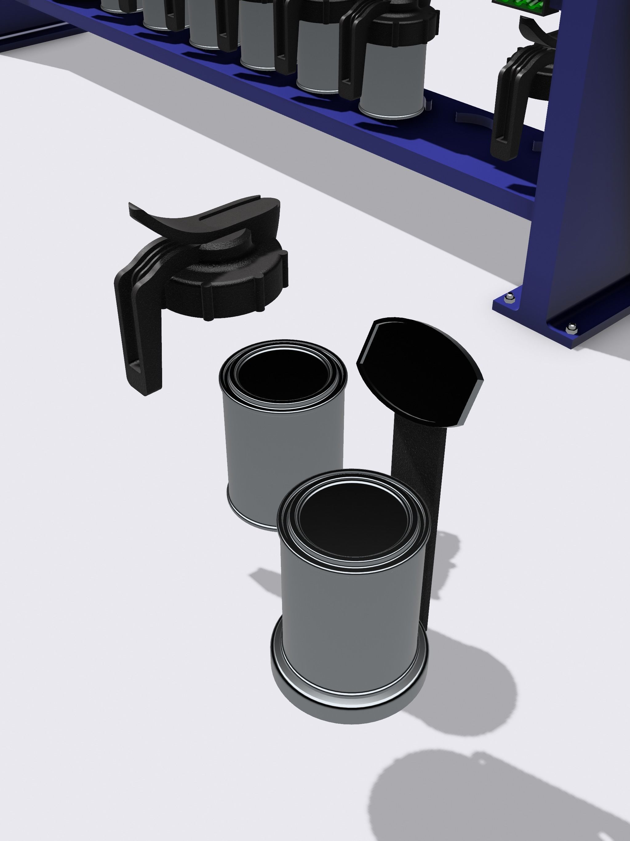 PAINT BOOTH MIXING STATION AUTOMOTIVE FOR DIORAMA 3D model 3D printable