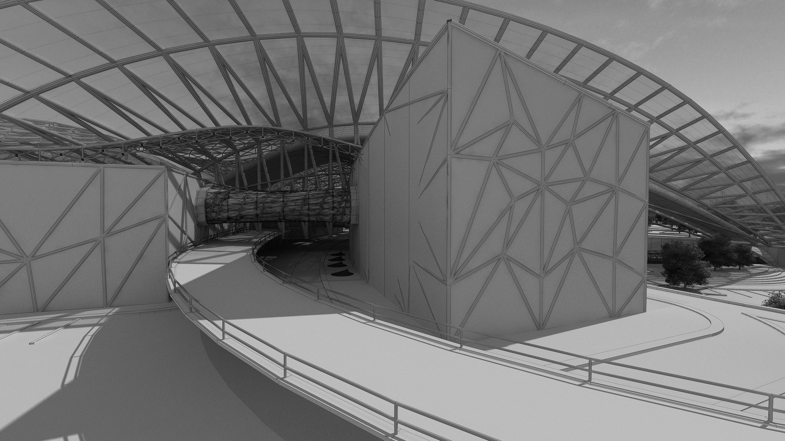 0154 Train Station Architecture Project 2D Drawings3D Files 3D