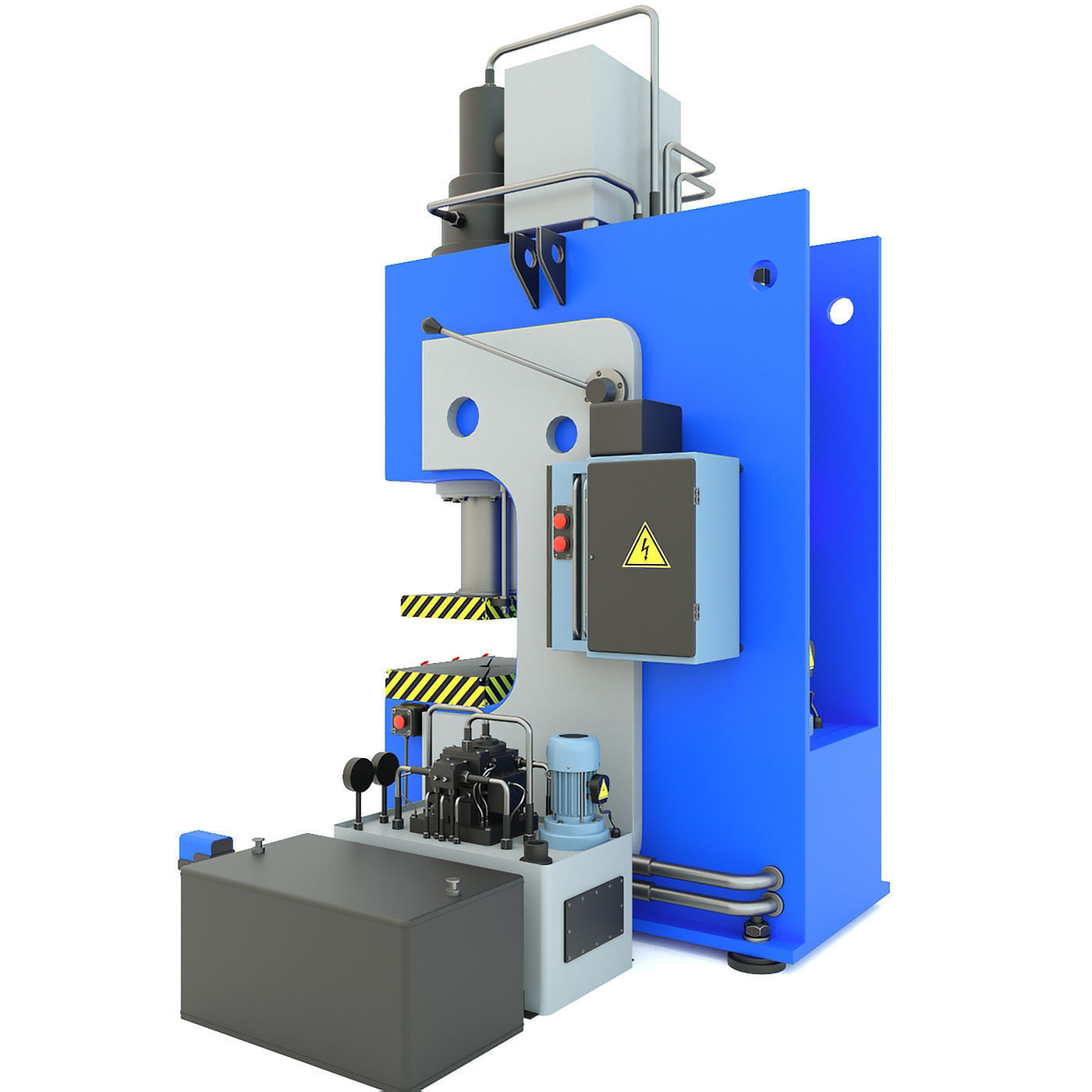 Industrial machine tool hydraulic press PYE250A 3D model CGTrader