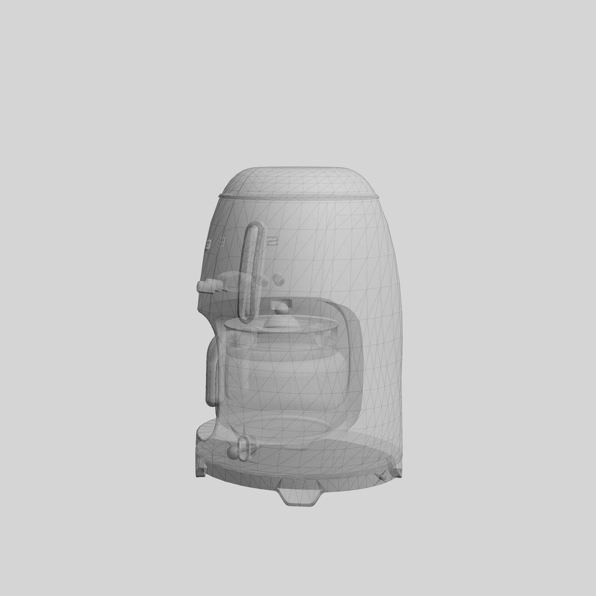 3D model Retro Coffee Maker White VR / AR / lowpoly CGTrader