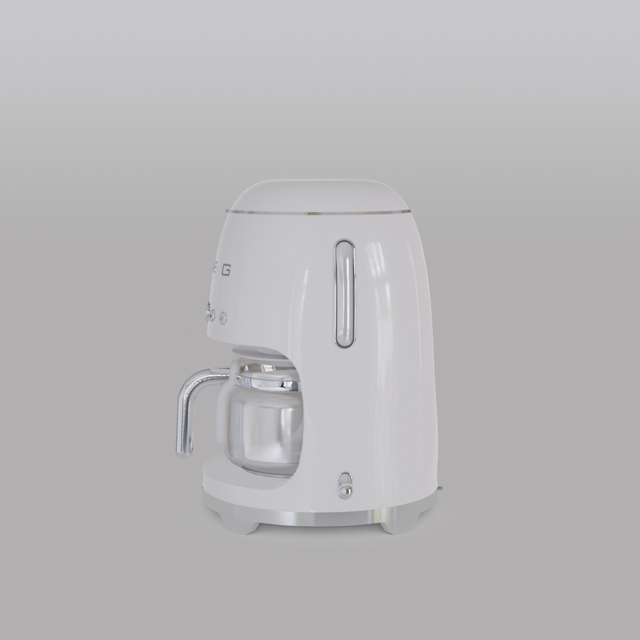 3D model Retro Coffee Maker White VR / AR / lowpoly CGTrader