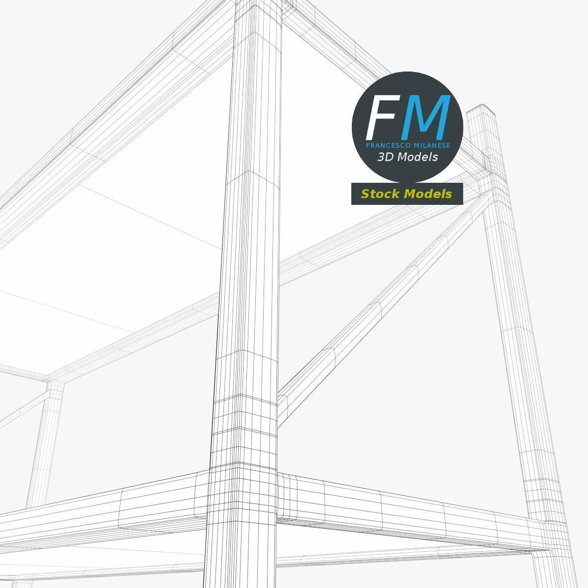 Small storage rack 3D model | CGTrader