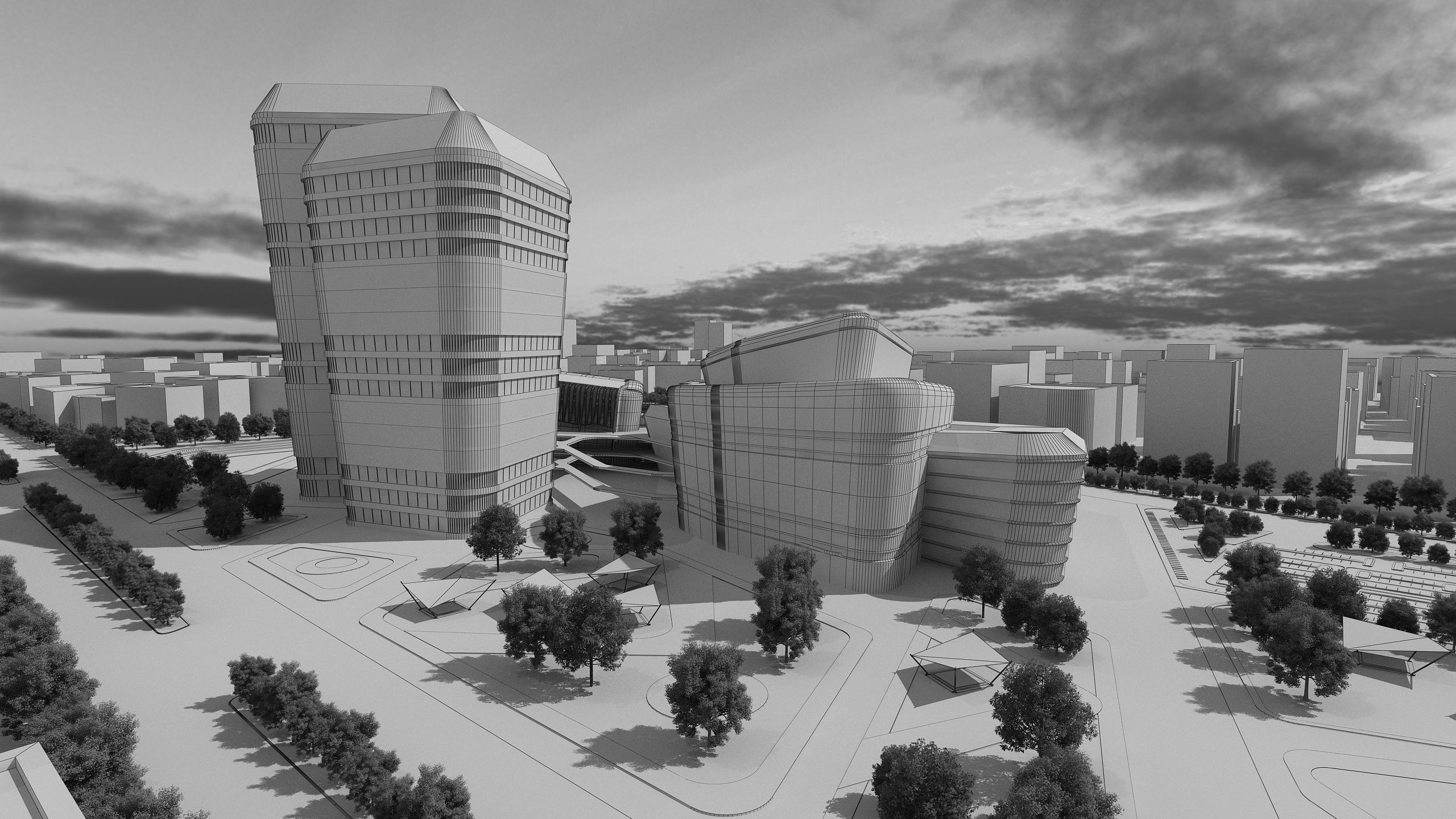 0158 - Architecture Complex Project 3D model | CGTrader