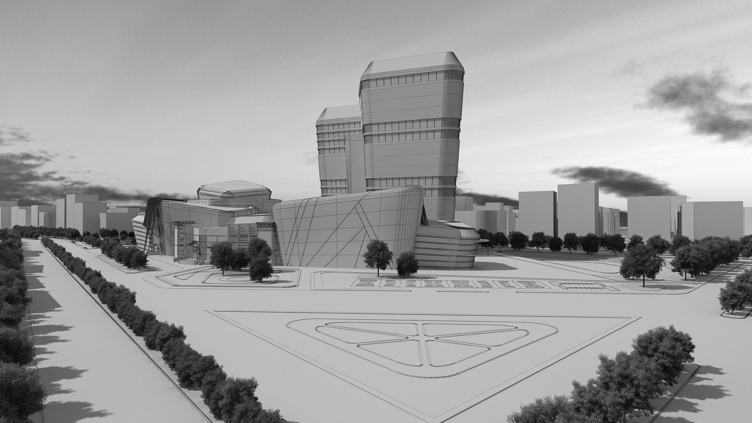 0158 - Architecture Complex Project 3D model | CGTrader