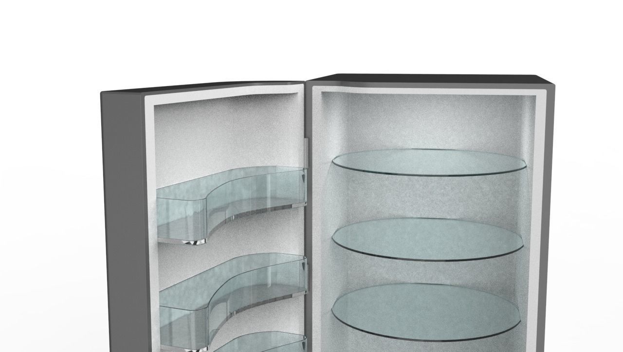 Circular refrigerator 3D model CGTrader