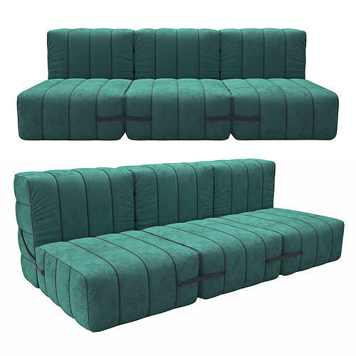 CURT 3seat modular sofa without 3D model CGTrader