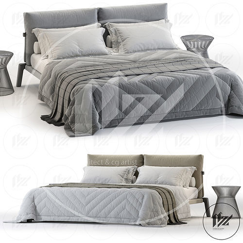 Bonaldo Kriss Bed No2 3D model CGTrader