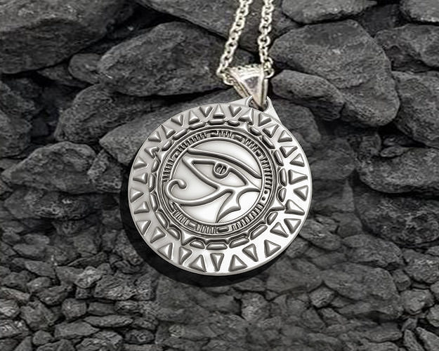 Eye Of Horus Necklace - Stainless Steel Egyptian Ankh & Eye Of Ra Pendant Necklace For Men & Women