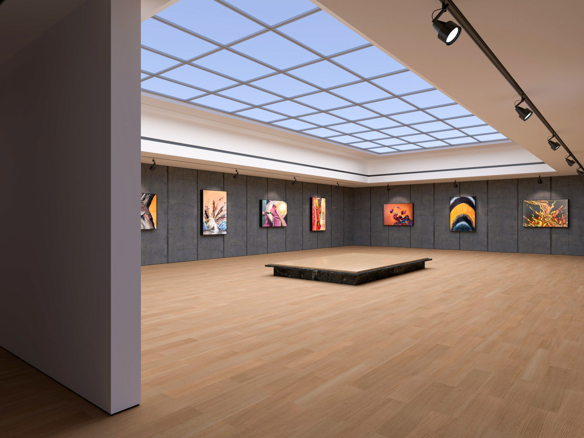 Art Gallery Exhibition 2 3D model | CGTrader