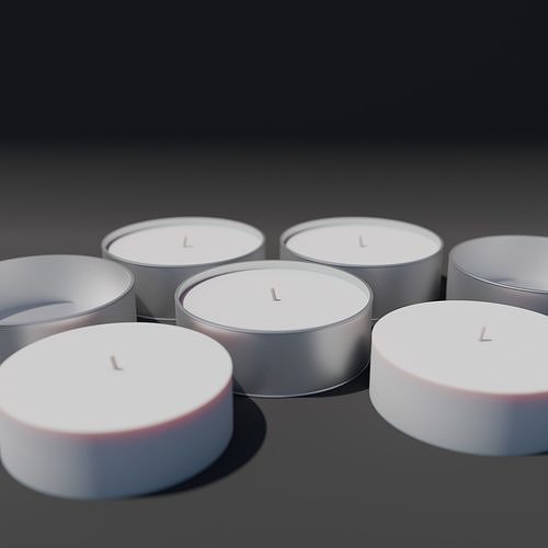 Simple Modern Tealight Candle 3D model CGTrader