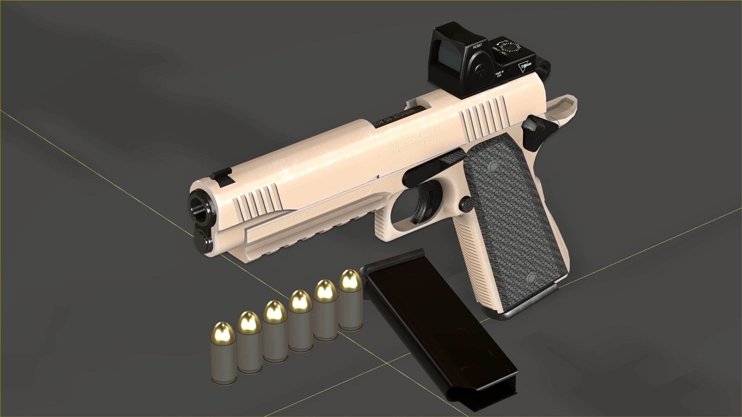 3D model Colt 1911 45 ACP with RMR VR / AR / low-poly | CGTrader