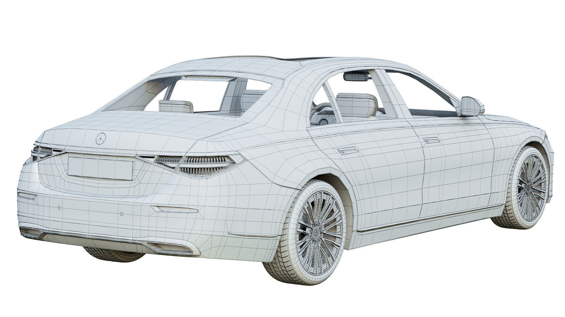 3D Maxpider 21-24 Mercedes-Benz S Class (V223) Kagu Black R2