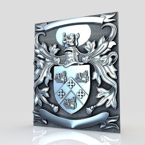 Knight coat of arms 3D model 3D printable CGTrader