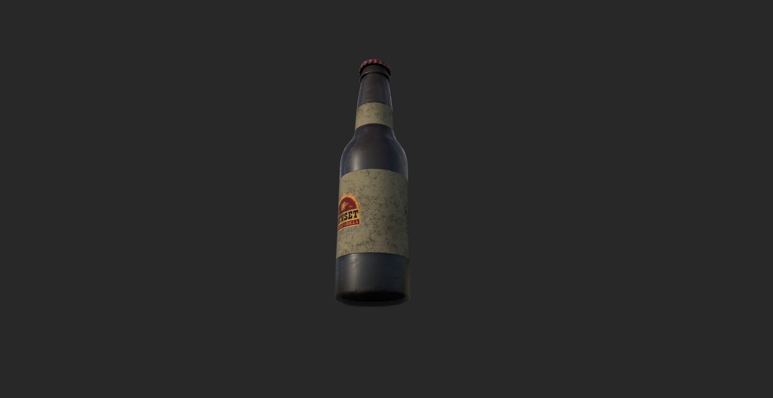 3D model Sunset Sarsaparilla Bottle VR / AR / lowpoly CGTrader