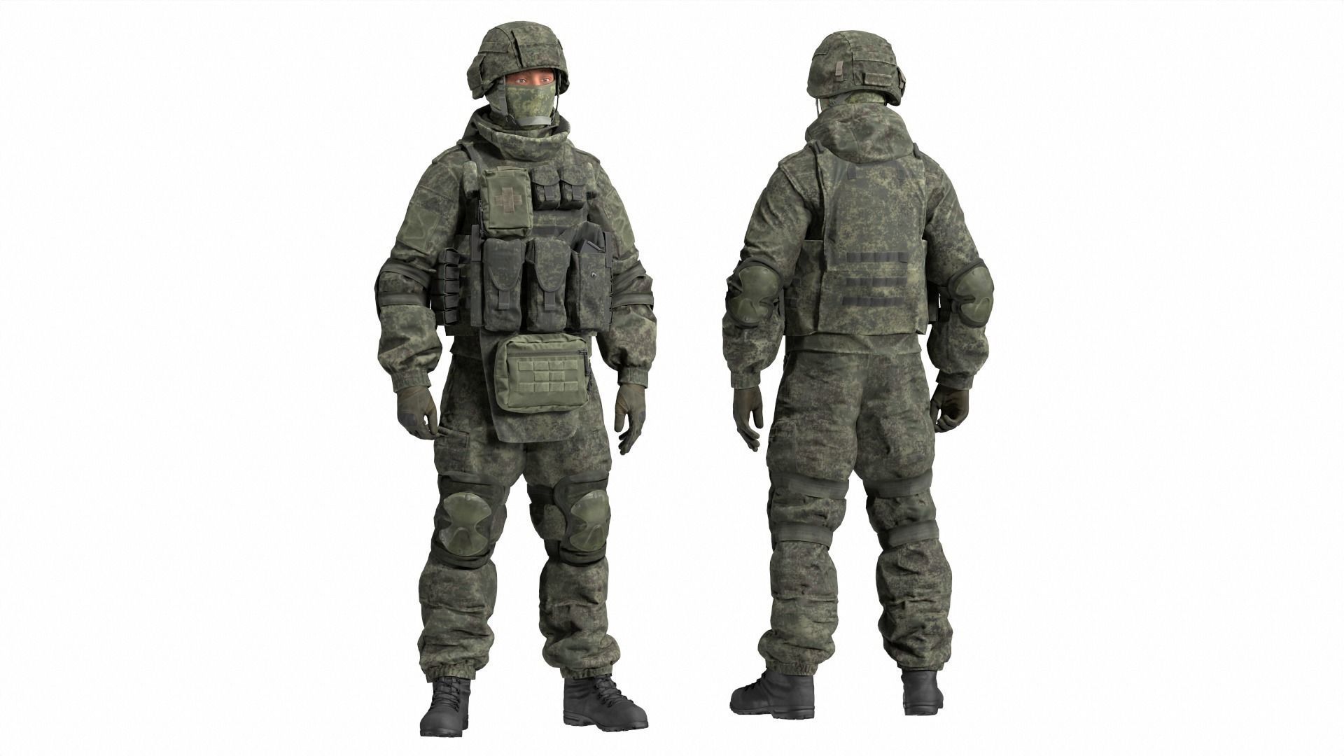 3D model Modern Russian Soldier Ratnik V2 VR / AR / low-poly | CGTrader