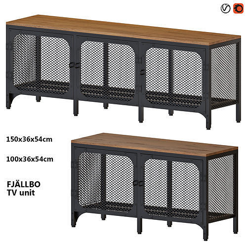 FJALLBO TV unit 3D model CGTrader
