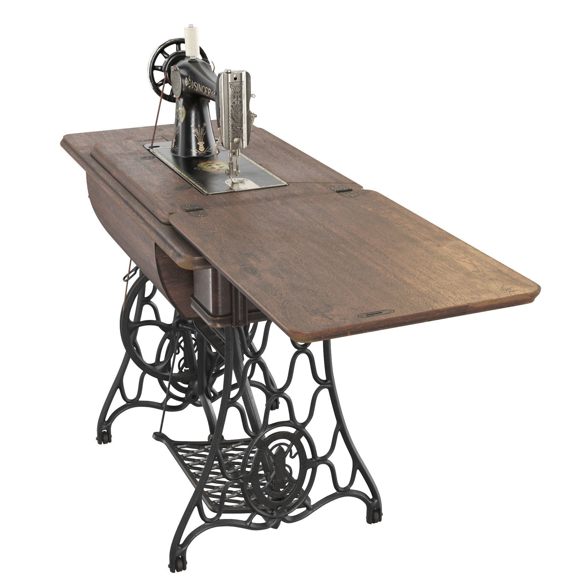 Rare Singer sewing machine 3D model CGTrader