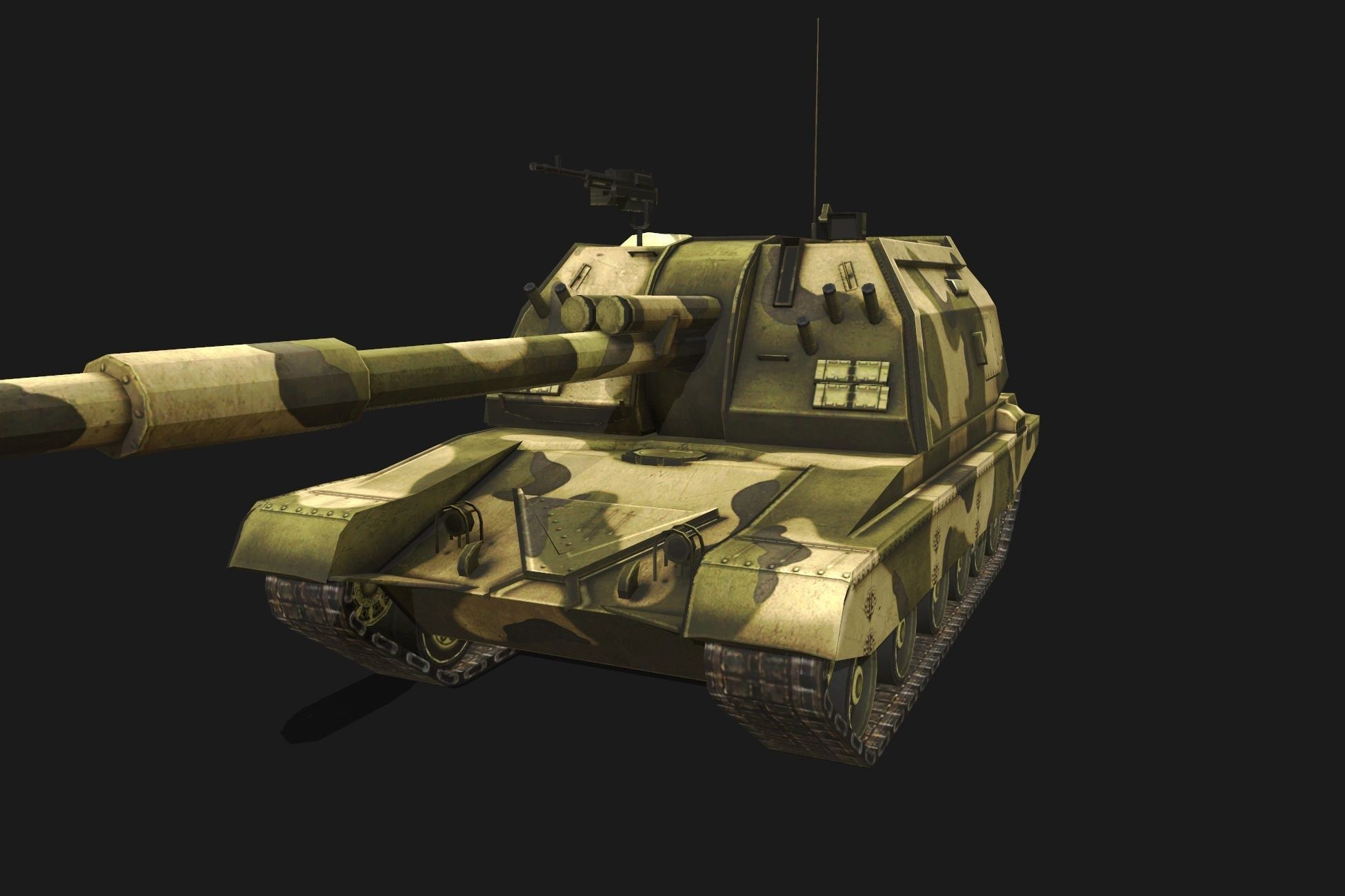 3D model Tank 2C19 VR / AR / low-poly | CGTrader