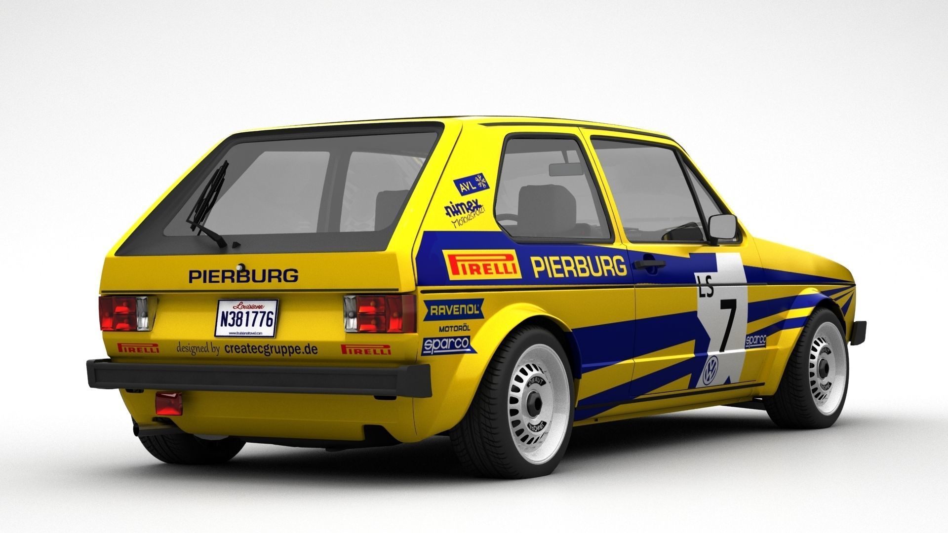Volkswagen Golf Mk1 Rally 3D model | CGTrader