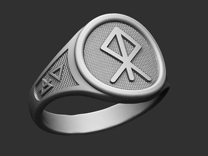 Rune and 4 Elements Ring 3D model 3D printable | CGTrader