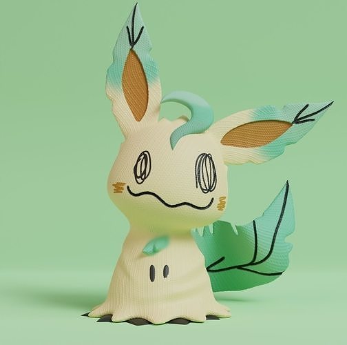 Pokemon - Mimikyu Leafeon 3D model 3D printable | CGTrader