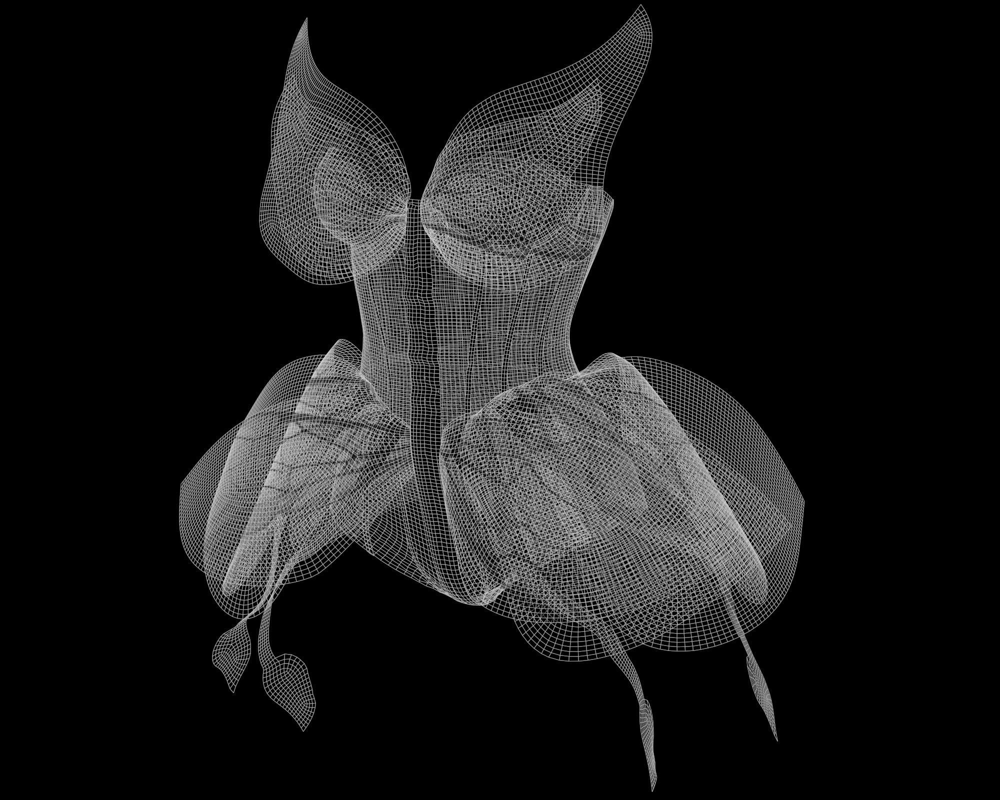 3D model Butterfly Dress VR / AR / lowpoly CGTrader