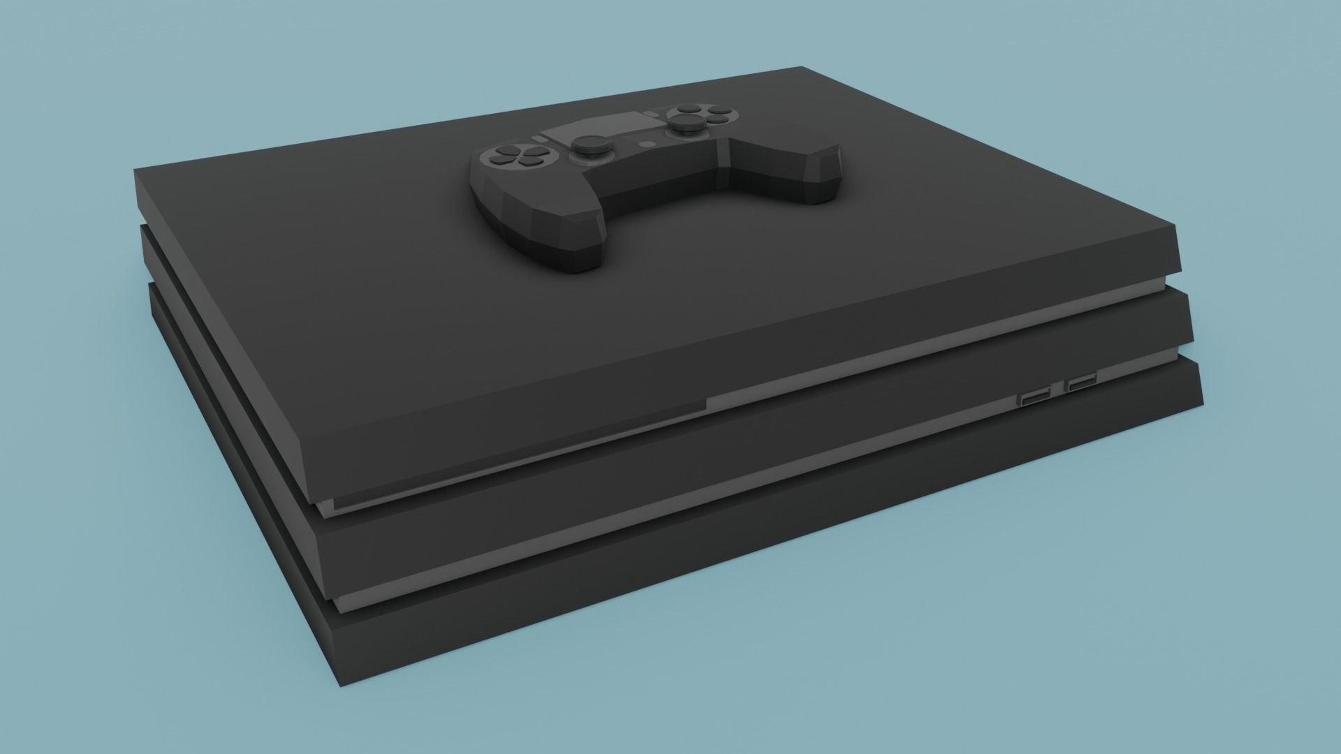 3D model Low Poly Playstation 4 PRO VR / AR / lowpoly CGTrader