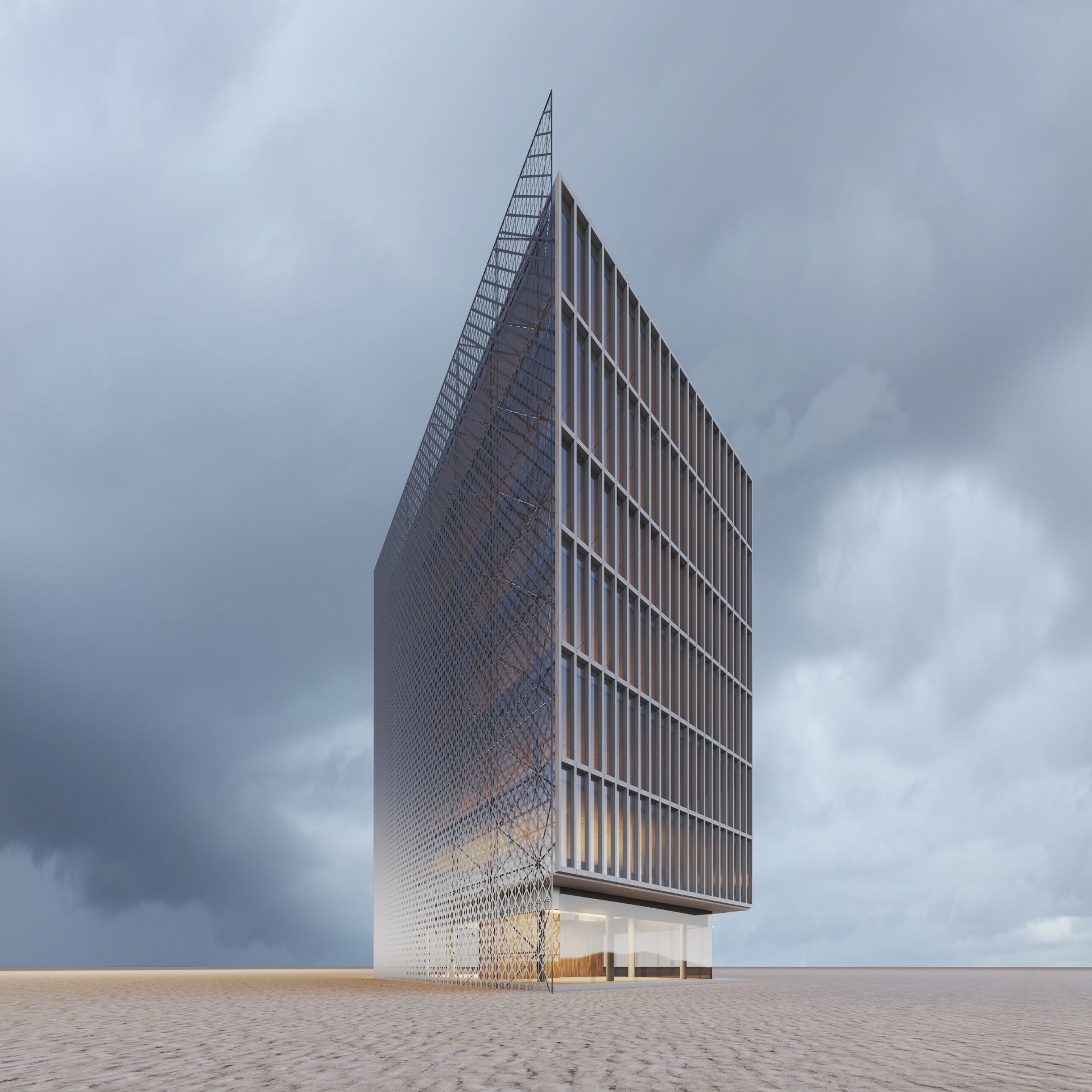 Office Building Archviz 3D model | CGTrader