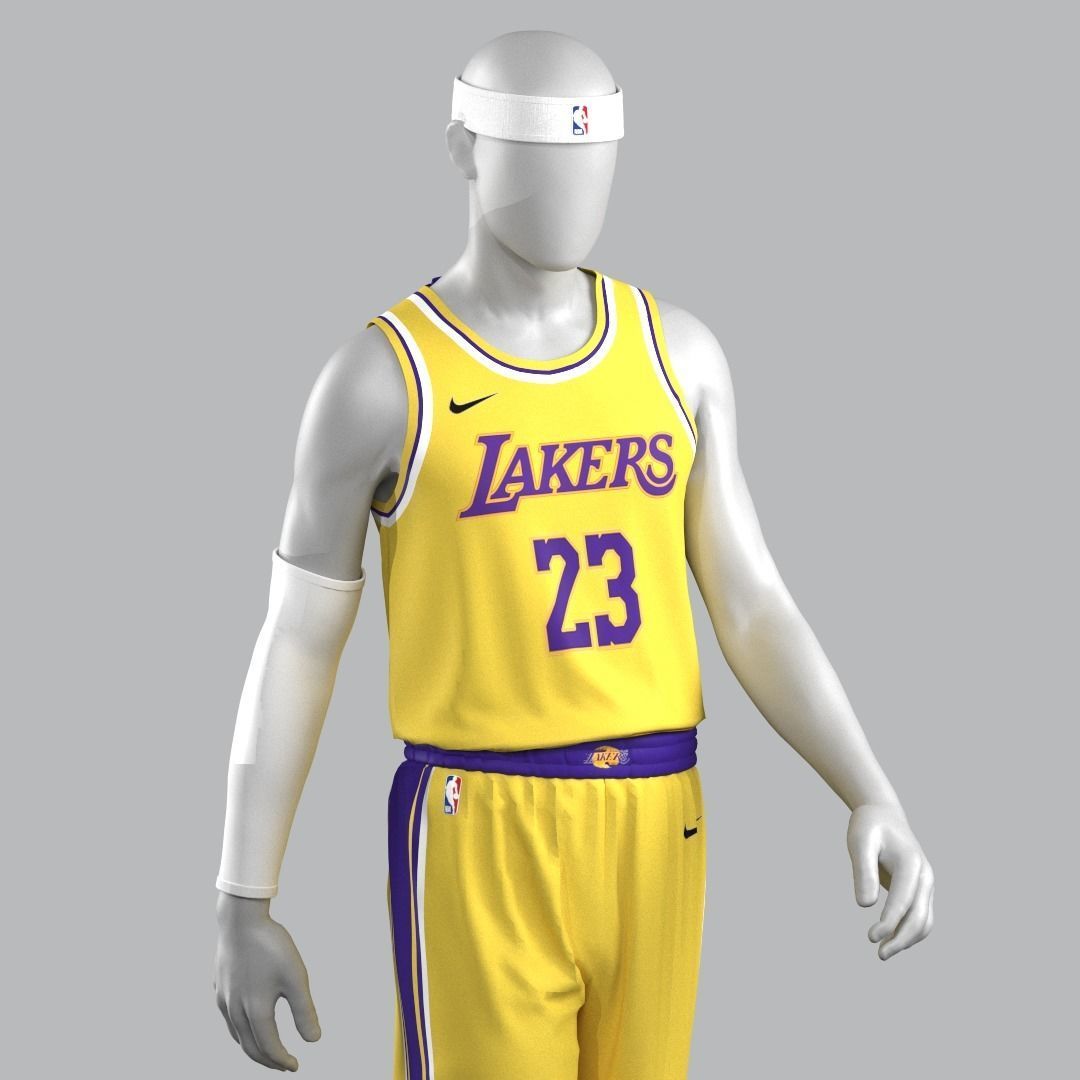 Lakers Basketball Jersey 3D model CGTrader