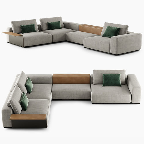Poliform WESTSIDE sofa 10 3D model CGTrader