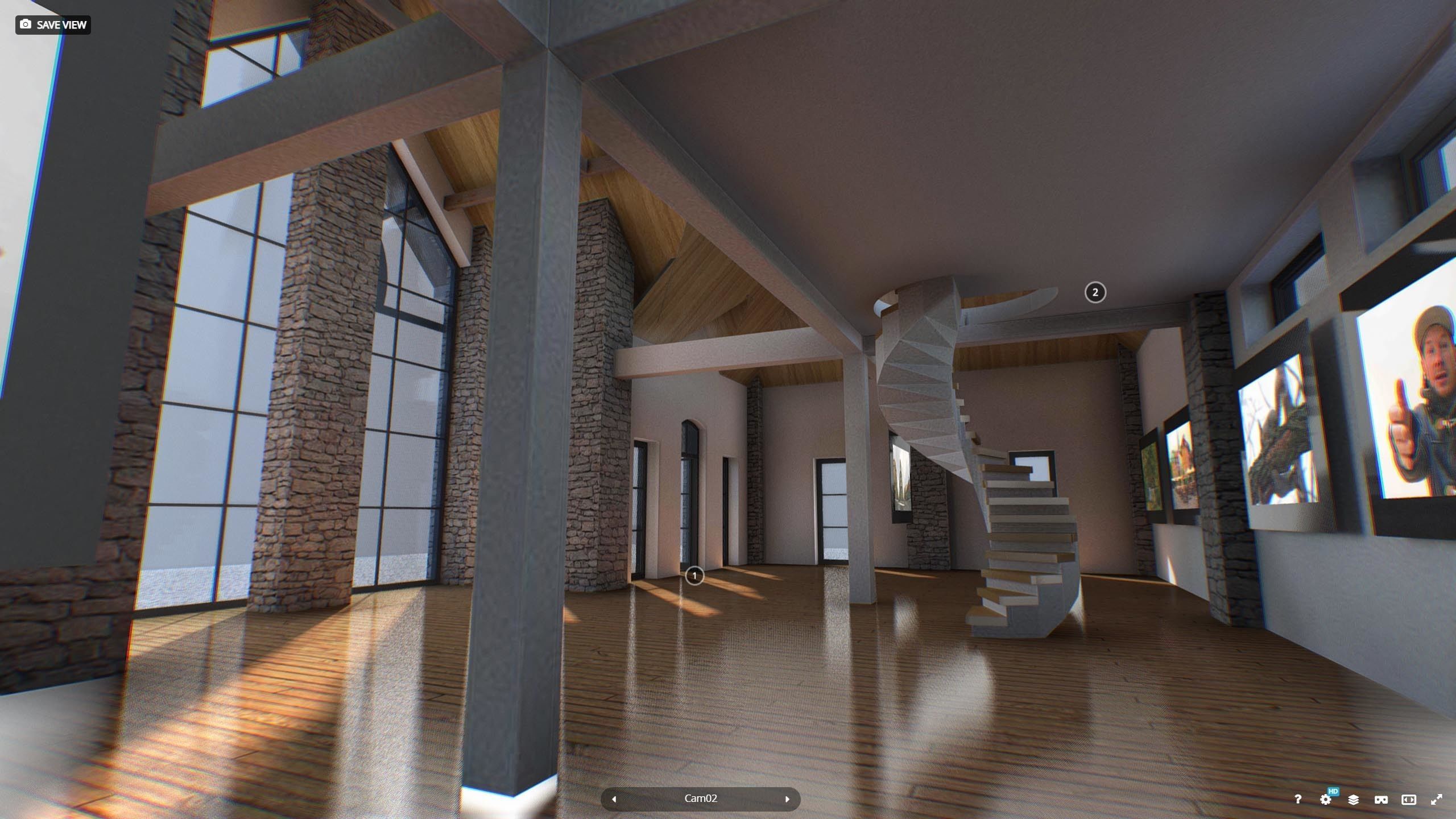 3D model VR Gallery Interior and Exterior VR / AR / low-poly | CGTrader