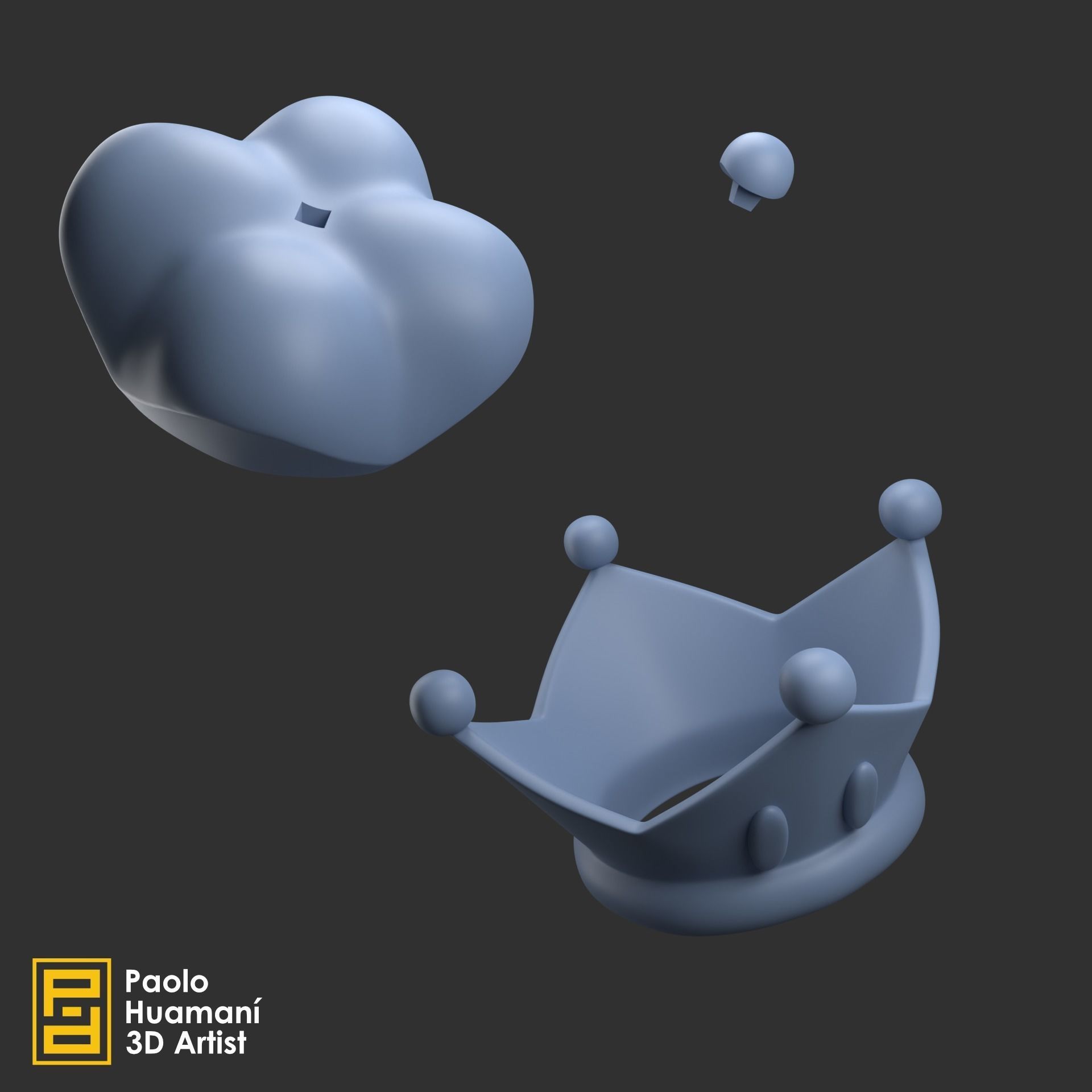 Crown Bowsette 3D model 3D printable | CGTrader