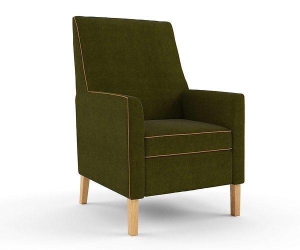 Milson High Back Armchair 3D model CGTrader