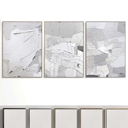 3D model Abstract Painting Set of 3 pieces - No 30 VR / AR / low-poly ...